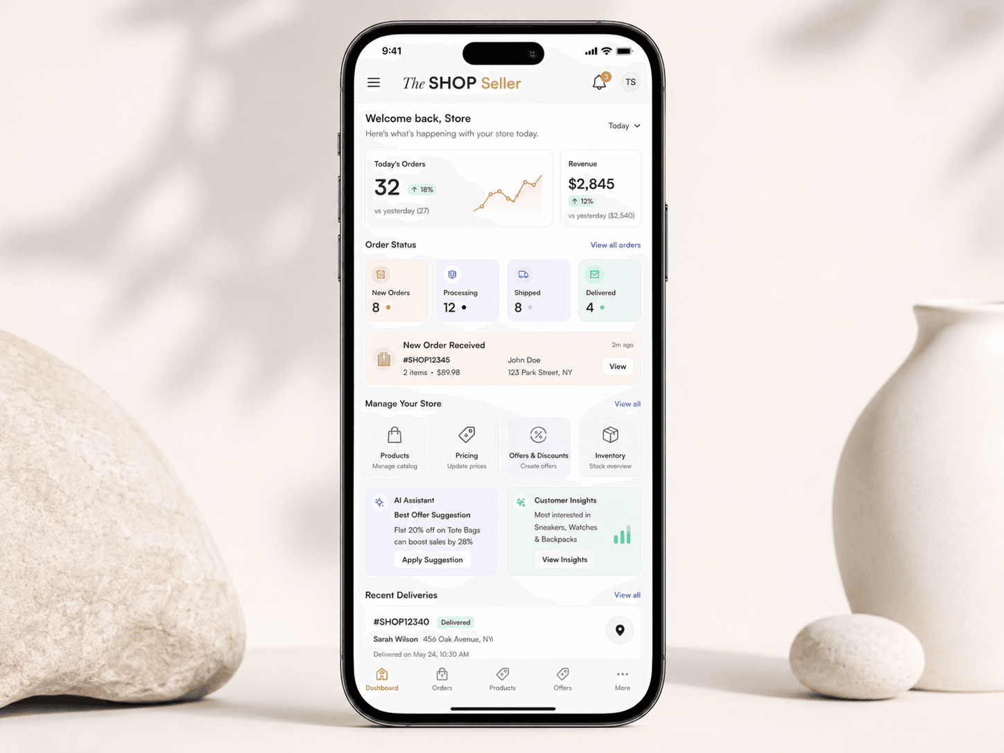 The SHOP - Store Owner Mobile App