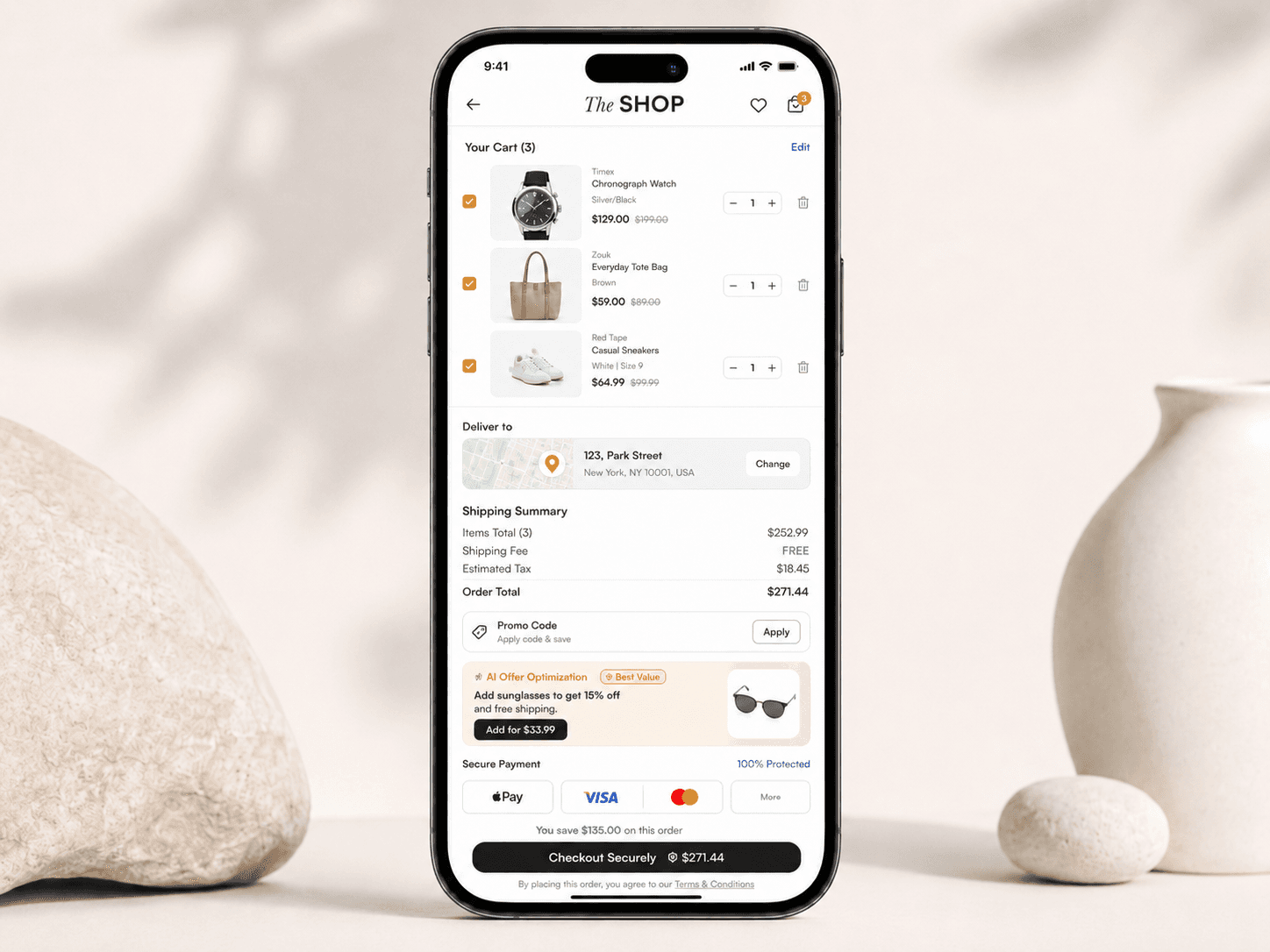 The SHOP - Customer Cart and Checkout